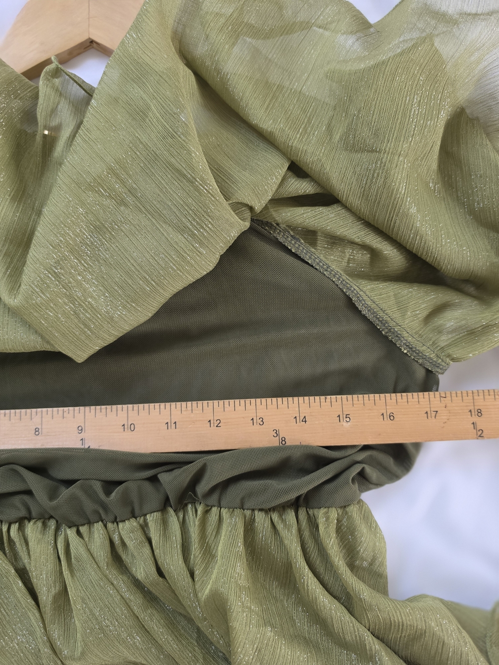 Missguided Olive Halter Tiered Ruffle Mini Dress - Picture 4 of 9